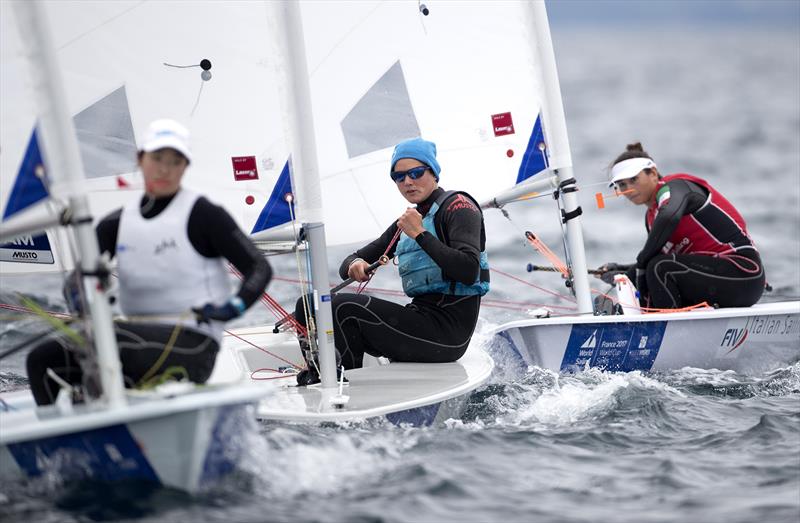 Ali Young at World Cup Hyères photo copyright Richard Langdon / British Sailing Team taken at COYCH Hyeres and featuring the ILCA 6 class