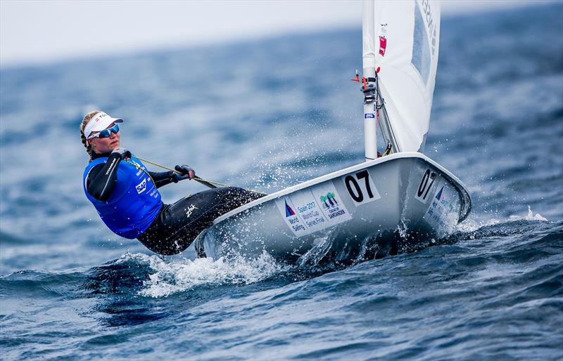 Anne-Marie Rindom on day 3 of the World Cup Series Final in Santander photo copyright Jesus Renedo / Sailing Energy / World Sailing taken at  and featuring the ILCA 6 class