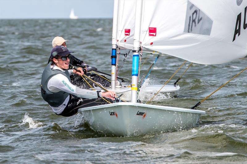 Zac Littlewood on day 4 of the Laser Radial World Championship photo copyright Thom Touw / www.thomtouw.com taken at Regatta Center Medemblik and featuring the ILCA 6 class