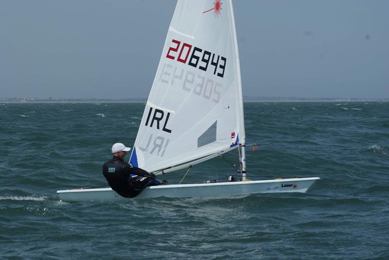 Sean Craig, 1st Radial overall in the Lennon Irish Laser Masters photo copyright Heather King taken at Royal St George Yacht Club and featuring the ILCA 6 class