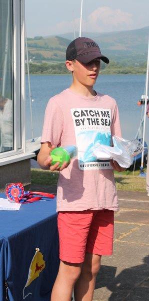 Lorcan Knowles win the NW Junior Travellers event at Bassenthwaite photo copyright Ian Hall taken at Bassenthwaite Sailing Club and featuring the ILCA 6 class