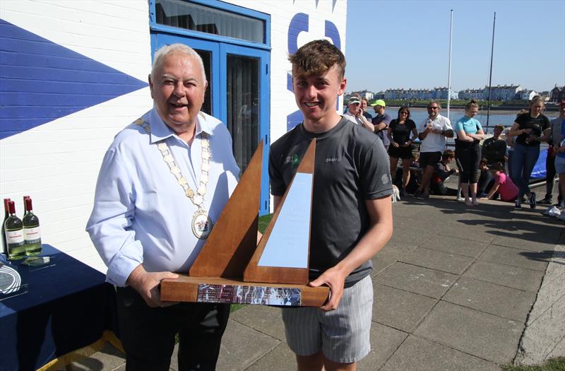 Irish Laser National Championships 2019 Prize Giving - 1st Radial Michael O'Sulleabhan photo copyright Simon McIlwaine / www.wavelengthimage.com taken at Ballyholme Yacht Club and featuring the ILCA 6 class