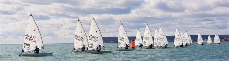 ILCA6 fleet Masters Nationals at Pevensey Bay photo copyright PBSC taken at Pevensey Bay Sailing Club and featuring the ILCA 6 class