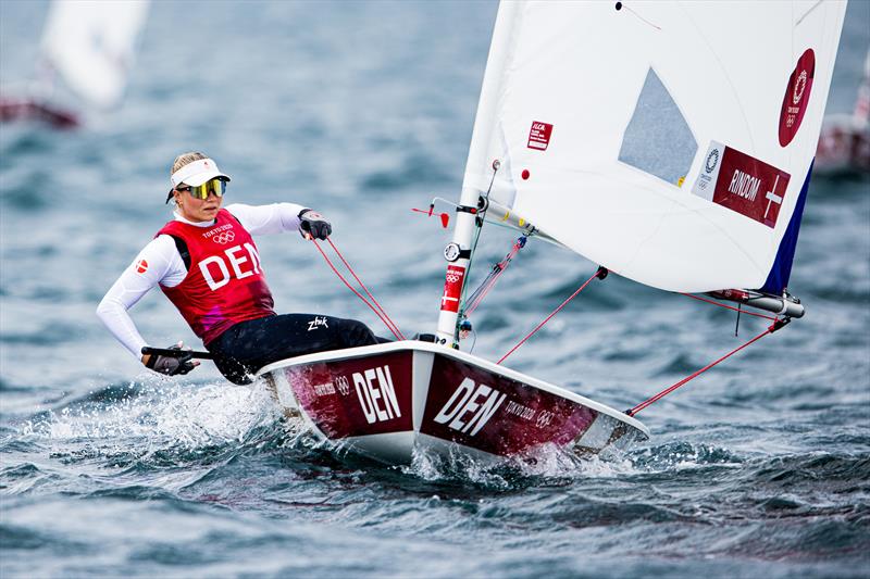 Anne-Marie Rindom (DEN) on Tokyo 2020 Olympic Sailing Competition Day 3 photo copyright Sailing Energy / World Sailing taken at  and featuring the ILCA 6 class