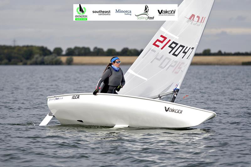 Alison Stevens during the 2021 UKLA Masters Inlands at Grafham photo copyright Paul Sanwell taken at Grafham Water Sailing Club and featuring the ILCA 6 class