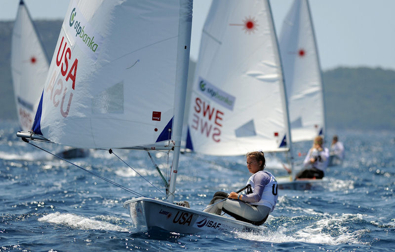 Erika Reineke on the final day of the ISAF Youth Worlds photo copyright Sime Sokota / ISAF Youth Sailing taken at  and featuring the ILCA 6 class