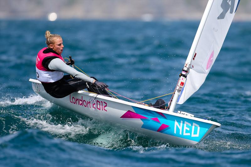 Laser Radial racing on day seven of the London 2012 Olympic Sailing Competition photo copyright Tom Gruitt / www.tom-gruitt.co.uk taken at Weymouth & Portland Sailing Academy and featuring the ILCA 6 class