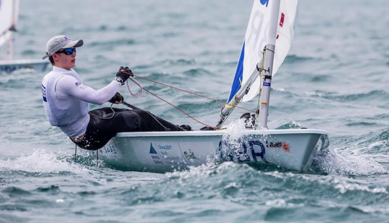 Ben Whaley (Laser Radial) at Youth Sailing Worlds photo copyright Jesus Renedo / Sailing Energy / World Sailing taken at Royal Yachting Association and featuring the ILCA 6 class