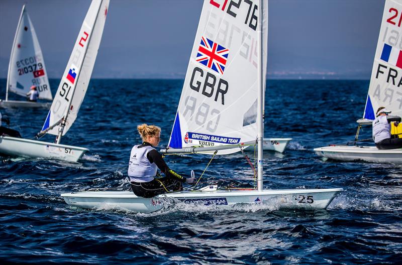 Georgina Povall (Laser Radial) at 2018 World Cup Series Hyères photo copyright Jesus Renedo / Sailing Energy taken at  and featuring the ILCA 6 class