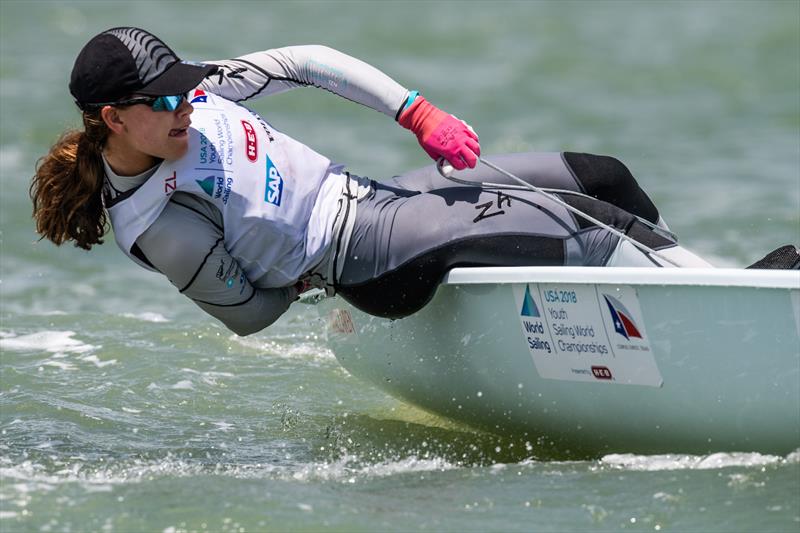 Samantha Stock - NZL Womens Laser Radial - Day 4 - Youth Sailing World Championships - Corpus Christi, Texas, USA  - photo © Jen Edney / World Sailing