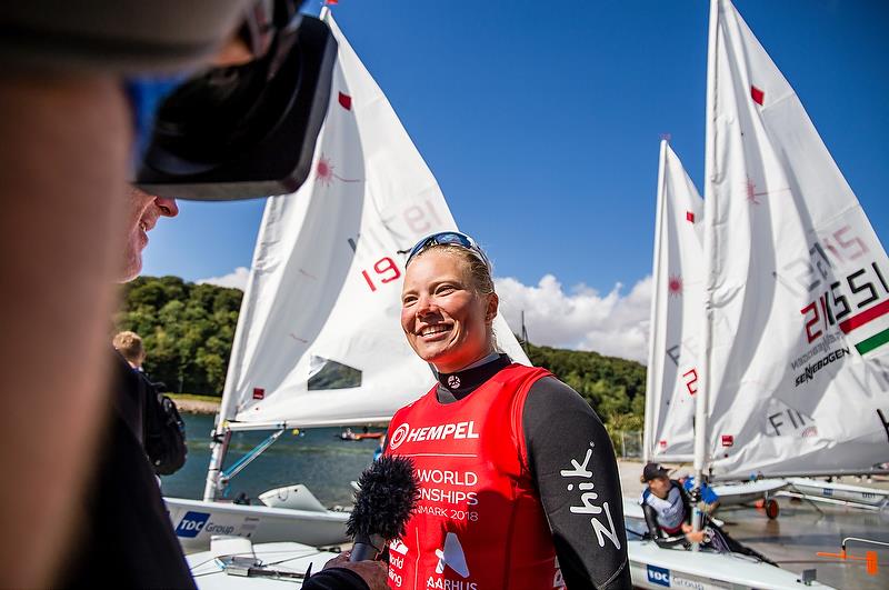 Laser Radial - Day 10 - Hempel Sailing World Championships, Aarhus, Denmark, August 10, 2018 - photo © Marina Garcia / Sailing Energy / Hempel Sailing World Championships, Aarhus