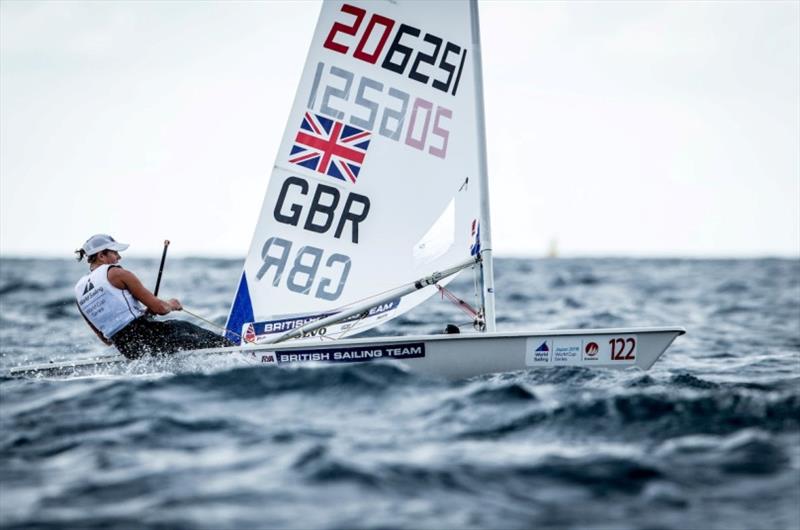 Ali Young in the Laser Radial on Day 2 at the World Cup Series Enoshima photo copyright Sailing Energy / World Sailing taken at  and featuring the ILCA 6 class