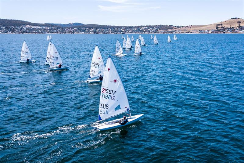 Laser Radial - 2019 Australian Youth Championships photo copyright Beau Outteridge taken at Royal Yacht Club of Tasmania and featuring the ILCA 6 class