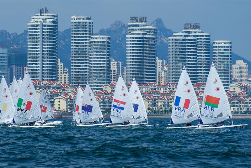 Laser Radial start - 2008 Olympic Regatta - Qingdao - photo © Richard Gladwell