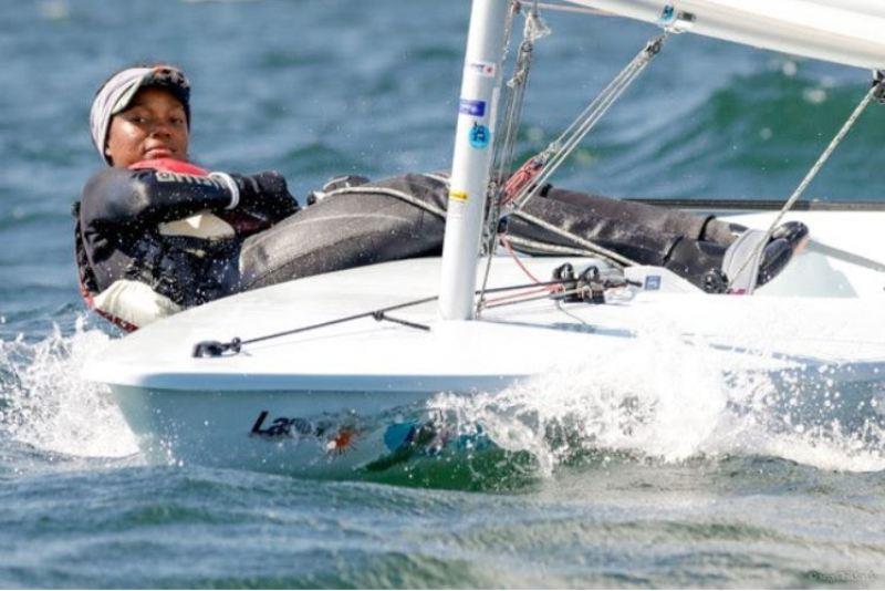 Deisy Nhaquile from Nosambik enjoys the different conditions of Kiel Week, especially the changing wind. - photo © Kieler Woche / www.segel-bilder.de