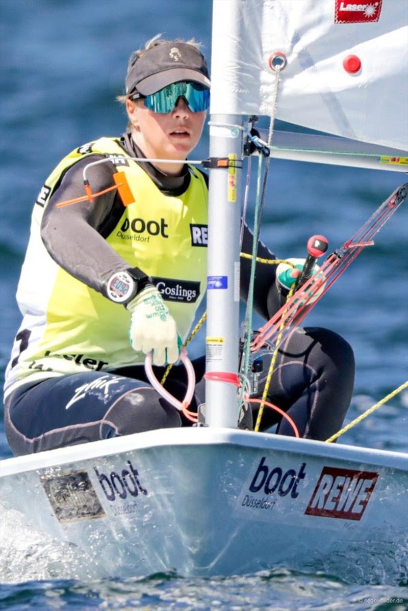 Josefin Olsson holds the top spot in the Laser Radials - Kiel Week 2019 photo copyright Kiel Week / www.segel-bilder.de taken at Kieler Yacht Club and featuring the ILCA 6 class