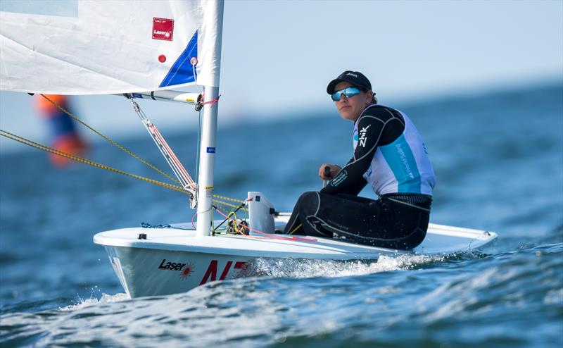 Luke Cashmore (NZL) - Laser Radial - Day 5 - 2019 Hempel Youth Sailing World Championships, Gdynia, Poland photo copyright Szymon Sikora / World Sailing taken at  and featuring the ILCA 6 class