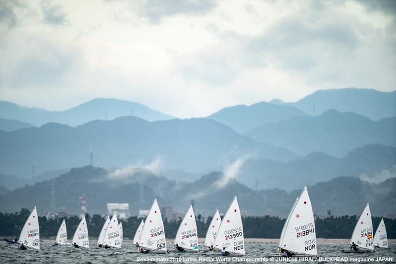 Day 2 of the ILCA Laser Radial World Championships in Japan photo copyright Junichi Hirai / Bulkhead Magazine Japan taken at  and featuring the ILCA 6 class