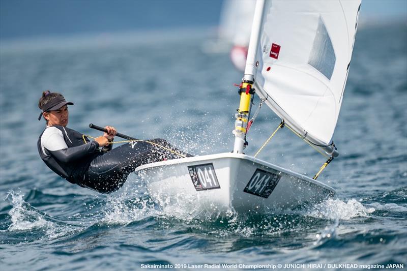 Ecem Guzel (TUR) on day 4 of the ILCA Laser Radial World Championships in Japan photo copyright Junichi Hirai / Bulkhead Magazine Japan taken at  and featuring the ILCA 6 class