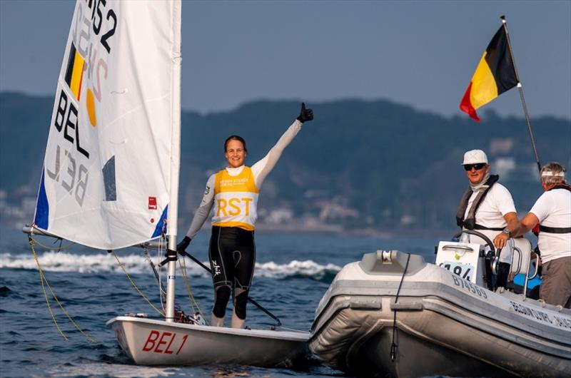 Emma Plasschaert (BEL) - Ready Steady Tokyo, day 6 photo copyright Pedro Martinez / Sailing Energy / World Sailing taken at  and featuring the ILCA 6 class