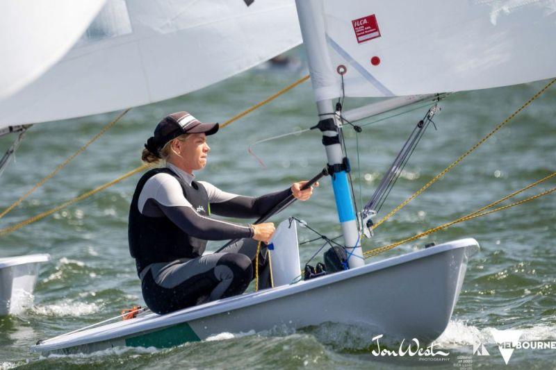 Mara Stransky was the highest-placed Australian on Day 1 of 2020 ILCA Laser Radial Women's Championship photo copyright Jon West Photography taken at  and featuring the ILCA 6 class