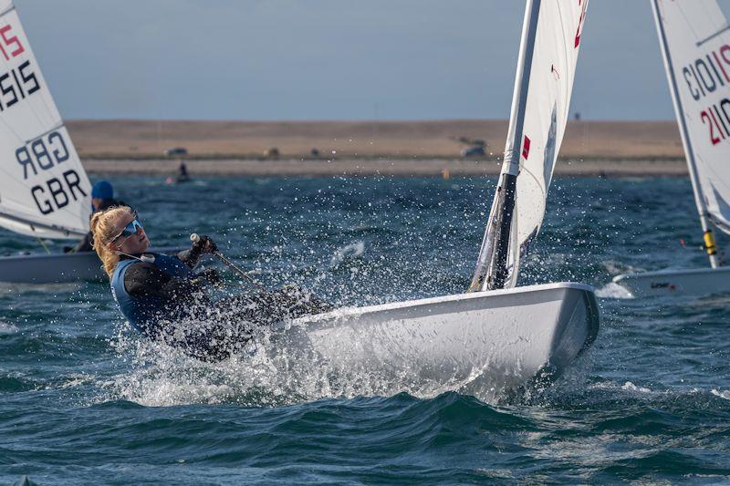 Matilda NICHOLLS in the UKLA Noble Marine ILCA6 Autumn Qualifier photo copyright Georgie Altham / www.facebook.com/galthamphotography taken at Weymouth & Portland Sailing Academy and featuring the ILCA 6 class