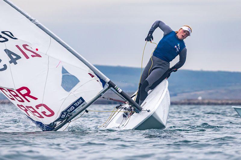 Daisy COLLINGRIDGE in the UKLA Noble Marine ILCA6 Autumn Qualifier photo copyright Georgie Altham / www.facebook.com/galthamphotography taken at Weymouth & Portland Sailing Academy and featuring the ILCA 6 class