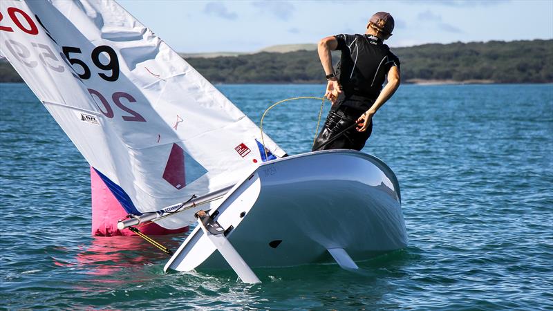 Caleb Armit - Laser Radial - Oceanbridge NZL Sailing Regatta - Wakatere BC April 11, 2021 - photo © Richard Gladwell / Sail-World.com / nz