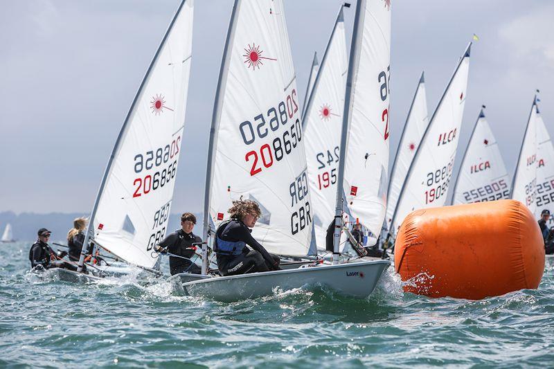 Ollie Payne during the ILCA6 50th Anniversary Regatta at Stokes Bay photo copyright Georgie Altham / www.facebook.com/galthamphotography taken at Stokes Bay Sailing Club and featuring the ILCA 6 class