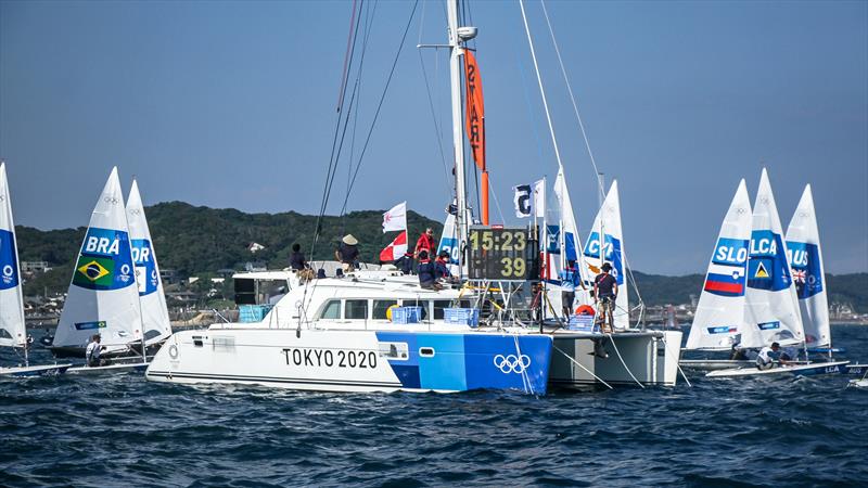 Tokyo2020 - Day 1 - July, 25 - Enoshima, Japan - Laser Radial pre-start - Race 1 photo copyright Richard Gladwell - Sail-World.com / Photosport taken at Royal New Zealand Yacht Squadron and featuring the ILCA 6 class