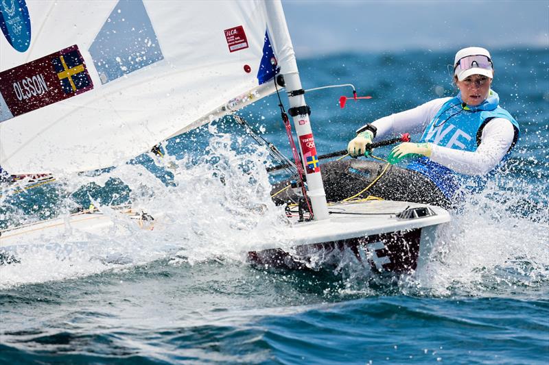 Josefin Olsson (SWE) on Tokyo 2020 Olympic Sailing Competition Day 5 photo copyright Sailing Energy / World Sailing taken at  and featuring the ILCA 6 class