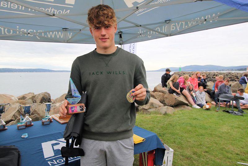 Tom Coulter wins the ILCA 6 fleet at the RYA Northern Ireland Youth Championships photo copyright Simon McIlwaine taken at Carrickfergus Sailing Club and featuring the ILCA 6 class