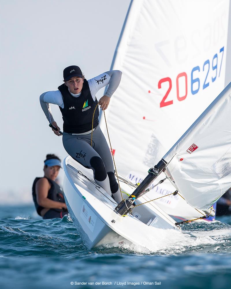 Zoe Thomson - 2021 ILCA 6 World Championships in Oman day 5 - photo © Sander van der Borch / Lloyd Images / Oman Sail