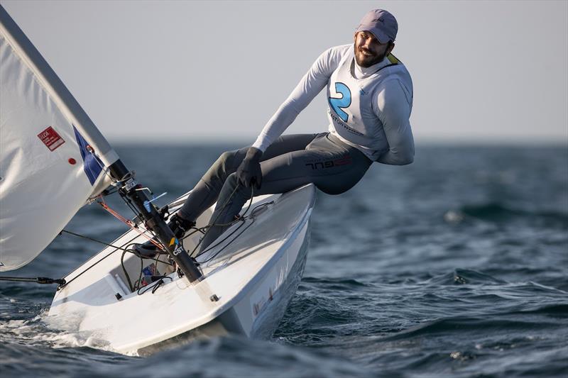 1st place and World Champion Nik Pletikos (SLO) at the 2021 ILCA 6 World Championships in Oman photo copyright Sander van der Borch / Lloyd Images / Oman Sail taken at  and featuring the ILCA 6 class