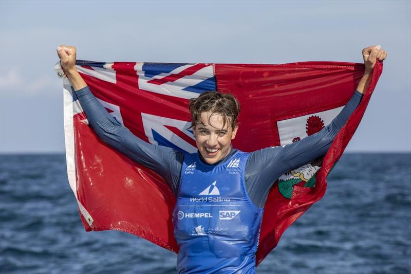 Sebastian Kempe wins Bermuda's first ever Gold medal at the Youth Sailing World Championships presented by Hempel photo copyright Sander van der Borch / Lloyd Images / Oman Sail taken at Oman Sail and featuring the ILCA 6 class