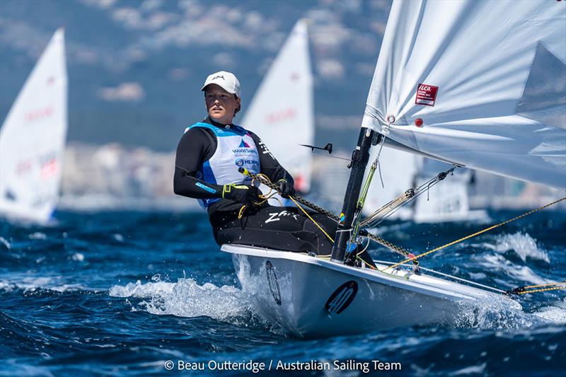 Elyse Ainsworth racing on the ILCA 6 at Princess Sofi­a Regatta . - photo © Beau Outteridge / Australian Sailing Team