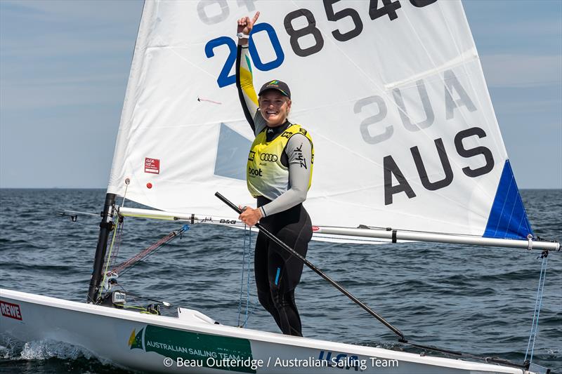 ILCA 6 gold for Australia's Mara Stransky at Kiel Week photo copyright Beau Outteridge taken at Kieler Yacht Club and featuring the ILCA 6 class