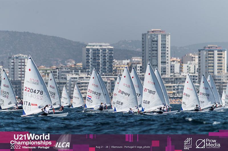 2022 ILCA U21 Worlds at Vilamoura, Portugal Day 1 photo copyright osga_photo / Joao Costa Ferreira taken at Vilamoura Sailing and featuring the ILCA 6 class