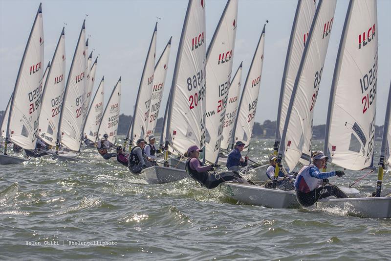 Elyse Ainsworth and Zoe Thomson - ILCA 6 World Championships photo copyright Helen Galli taken at Texas Corinthian Yacht Club and featuring the ILCA 6 class