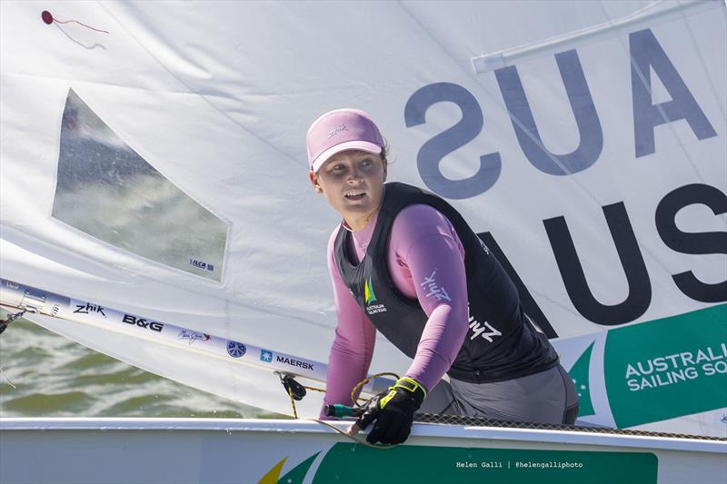 Elyse Ainsworth during the 2022 ILCA 6 Women's & Men's World Championships at Kemah, Texas, USA photo copyright Helen Galli Photography / 2022ilca6.ilca-worlds.org/photos/  taken at Texas Corinthian Yacht Club and featuring the ILCA 6 class