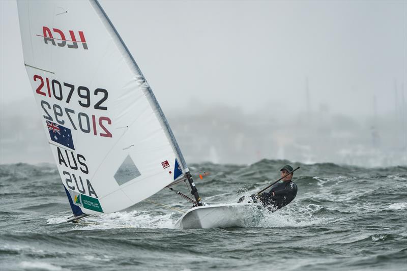 Casey Imeneo on the final day of Sail Melbourne 2023 photo copyright Beau Outteridge taken at Royal Brighton Yacht Club and featuring the ILCA 6 class