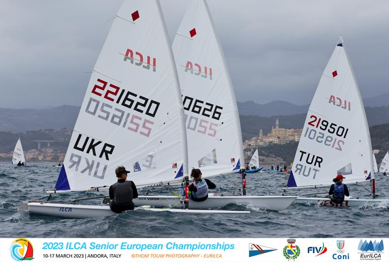 ILCA European Championships day 2 photo copyright Thom Touw Photography / EurILCA taken at Circolo Nautico Andora and featuring the ILCA 6 class