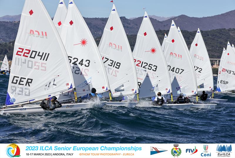 ILCA European Championships day 4 photo copyright Thom Touw Photography / EurILCA taken at Circolo Nautico Andora and featuring the ILCA 6 class