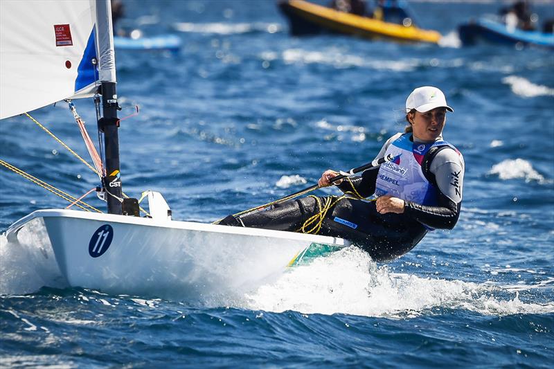 Zoe Thomson finished in second place after the fleet racing in the ILCA 6 at Palma - photo © SAILING ENERGY