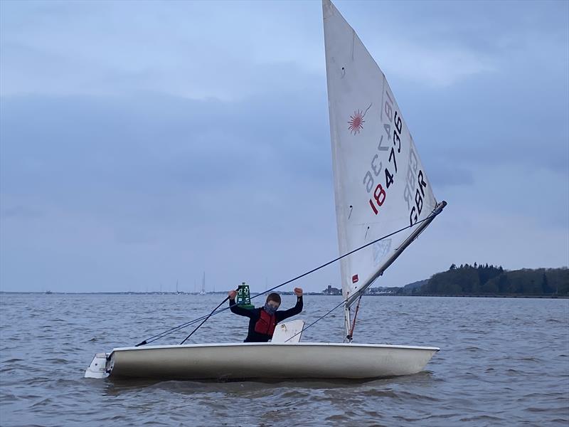 Starcross Yacht Club Junior Sailing - finish line photo copyright Peter Solly taken at Starcross Yacht Club and featuring the ILCA 6 class