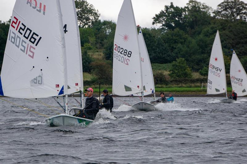 Simon leads the way during the Bartley SC ILCA Open photo copyright Richard Ludlum taken at Bartley Sailing Club and featuring the ILCA 6 class