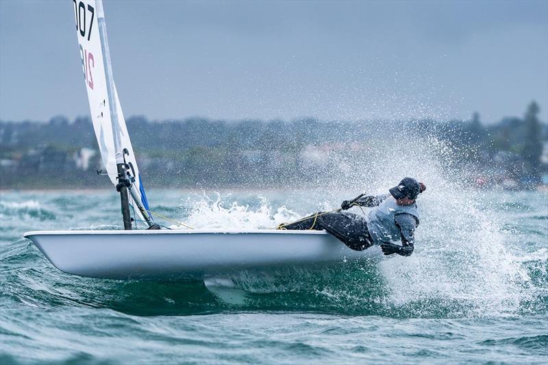 Brooke Wilson racing the ILCA 6 at 2024 Sail Melbourne (30 Nov - 3 Dec ) hosted by Royal Brighton Yacht Club photo copyright Beau Outteridge taken at Royal Brighton Yacht Club and featuring the ILCA 6 class