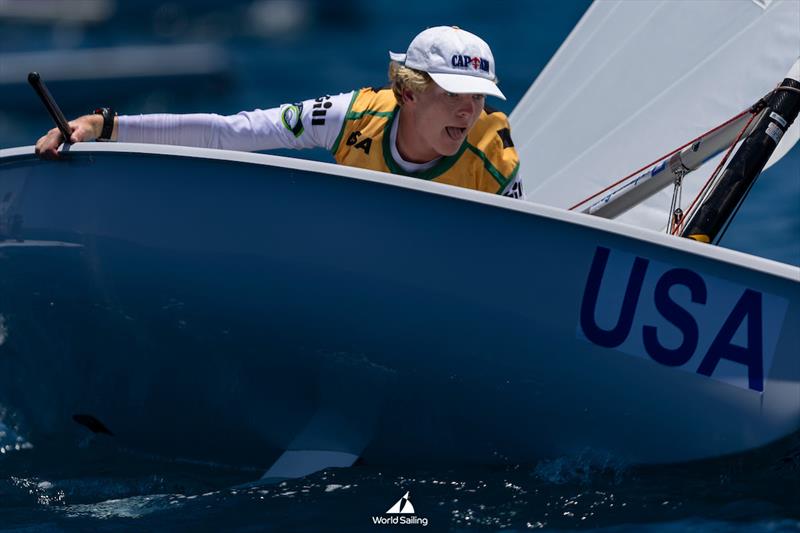 USA's Nicholas Mueller during the 2023 Youth Sailing World Championships - photo © Gabriel Heusi / World Sailing