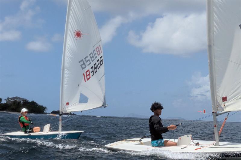 Downwind practice at SVG Sailing Association's High Performance Race Training Clinic - photo © SVG Sailing Association