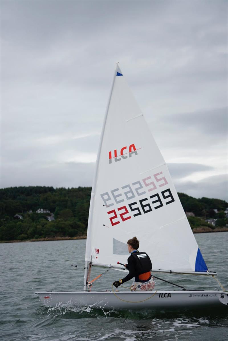 Solway Yacht Club Cadet Week - Overall winner in fast handicap fleet, Finn Harris going well photo copyright Finlay Train taken at Solway Yacht Club and featuring the ILCA 6 class